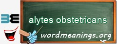 WordMeaning blackboard for alytes obstetricans